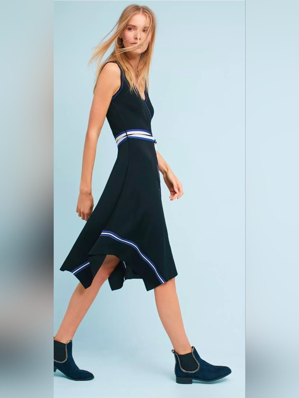 Maeve Poole Belted Dress Size L